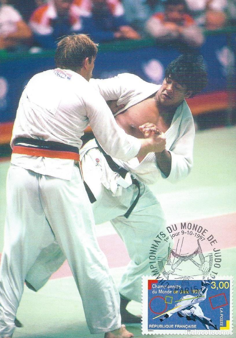 Sellos: 1997. FRANCIA/FRANCE. M&Aacute;XIMA/MAXIMUM CARD. CAMP. DEL MUNDO DE JUDO. YT 3111. DEPORTES/SPORTS.