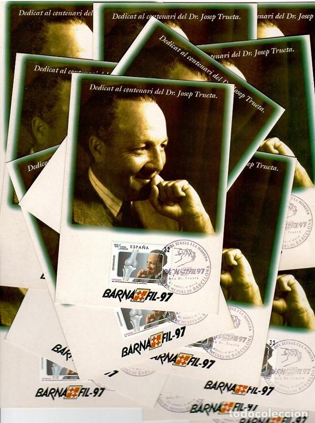 Briefmarken: 23 Tarjetas m&aacute;ximas / Barnafil 97 - Dedicat al centenari del Dr. Josep Trueta / Col&middot;legi de metges..