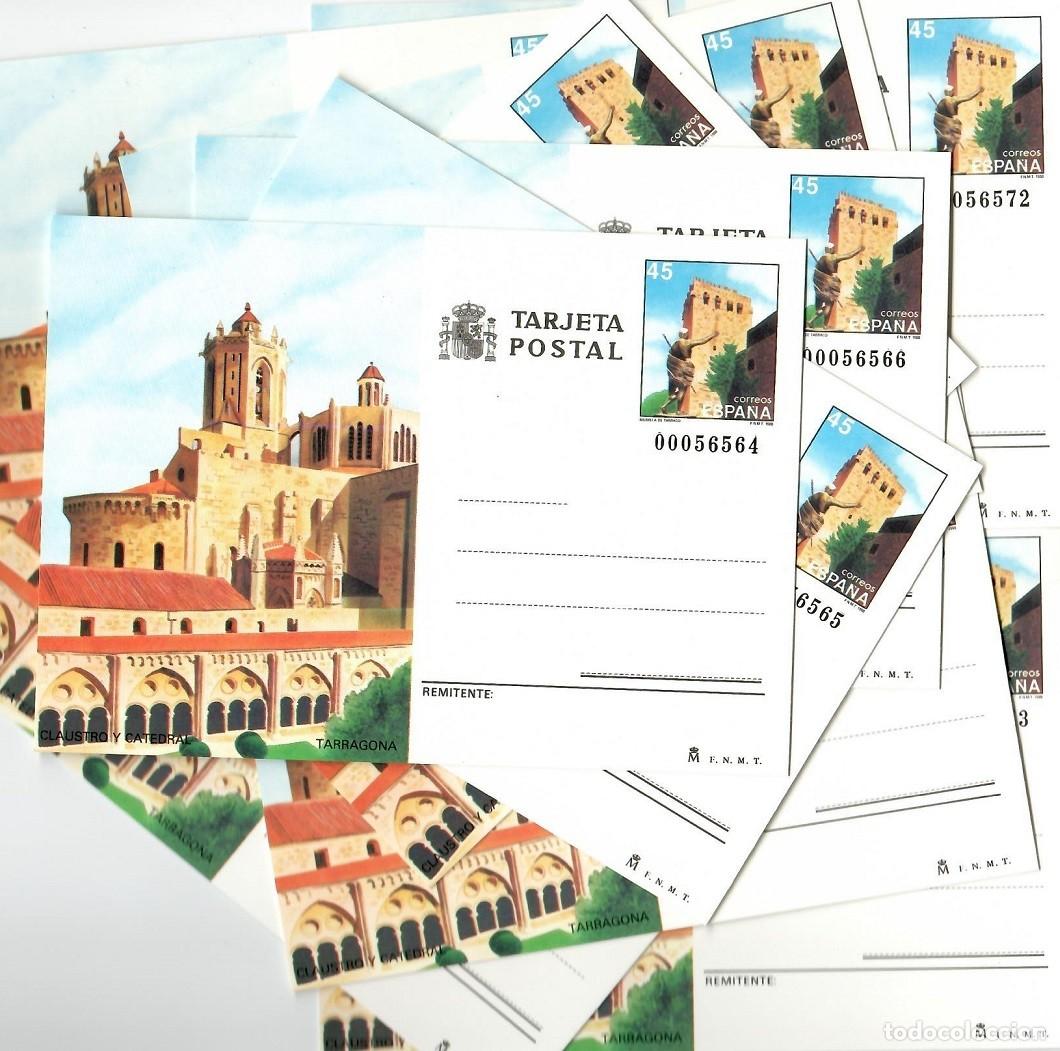 Briefmarken: Claustros y Catedral - Tarragona / 57 Tarjetas enteros postales numerados - Lote muy comercial