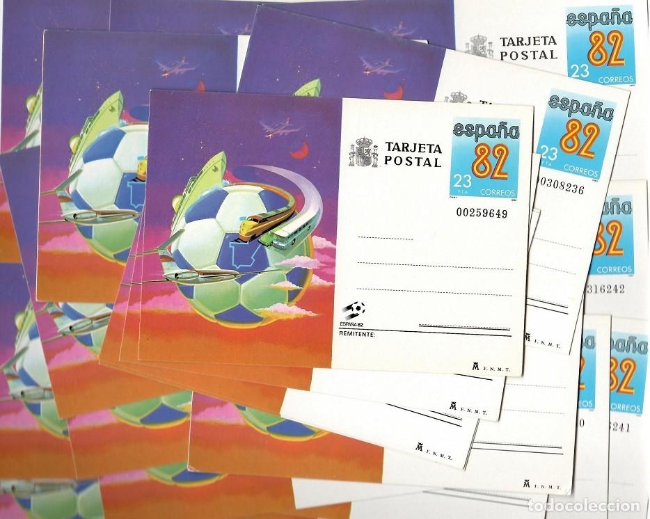 Stamps: 96 Tarjetas postales Espa&ntilde;a 82 Medios de transporte / Copa Mundial de F&uacute;tbol de 1982 - Muy comercial
