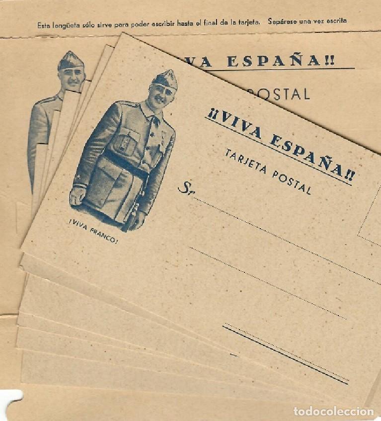 Sellos: 7 Postales patri&oacute;ticas iguales / &iexcl;&iexcl;Viva Espa&ntilde;a!! &iexcl;Viva Franco! - Tarjeta postal