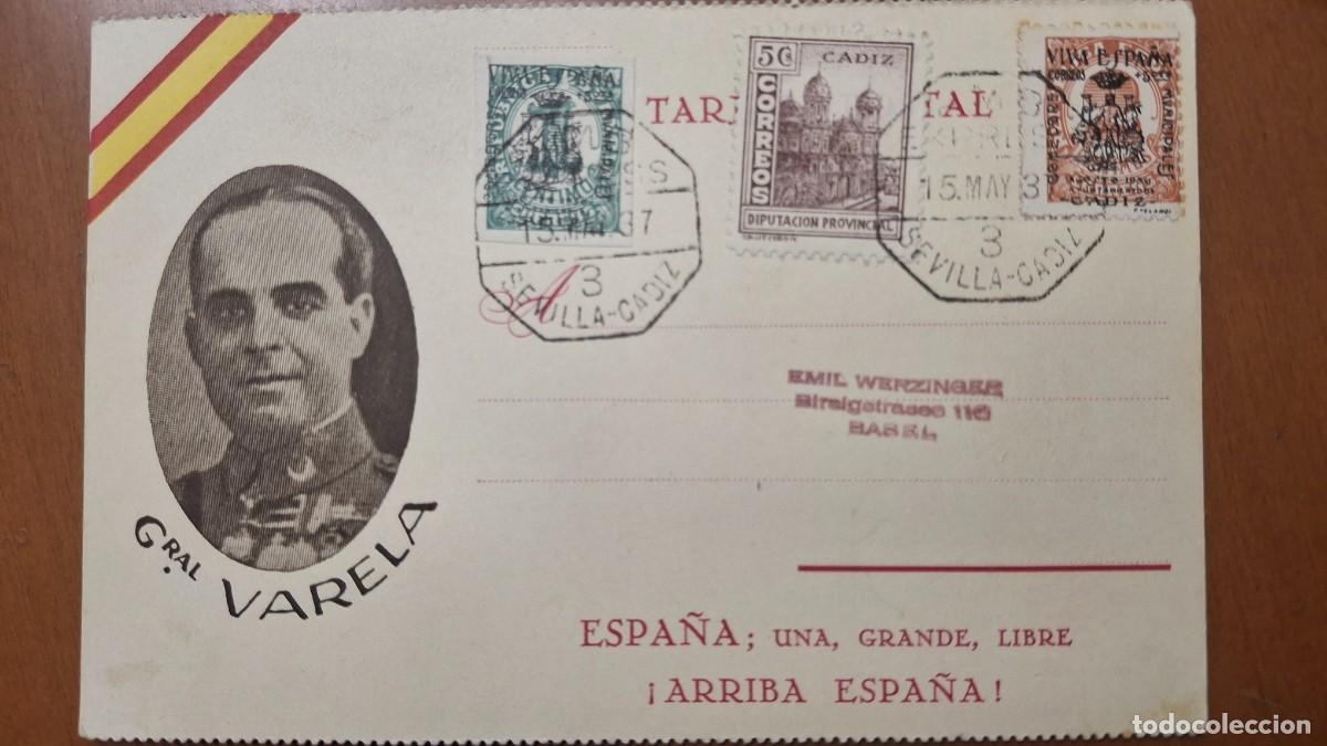 Timbres: HB1386 Sellos ESPA&Ntilde;A tarjeta postal generales leales a Franco