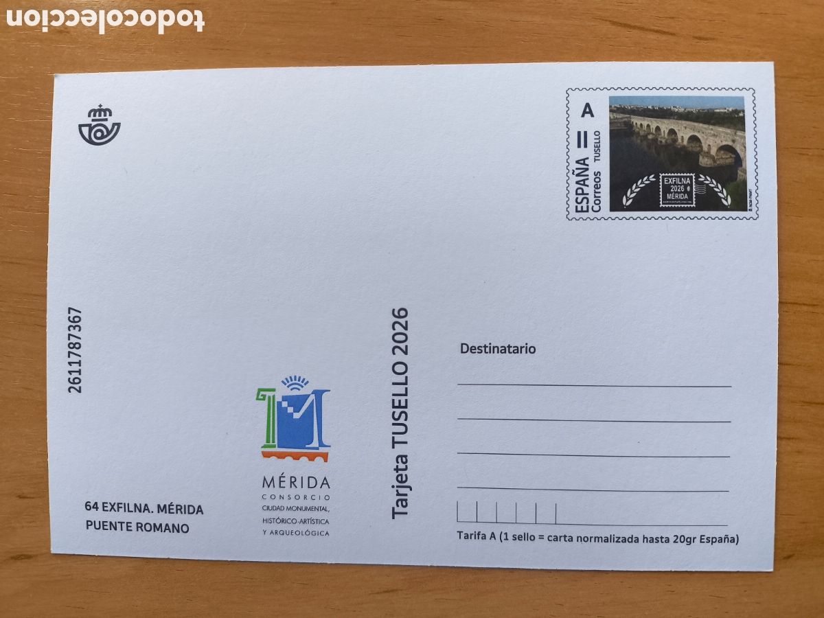 Sellos: Tarjeta tu sello puente Romano M&eacute;rida - Foto 2