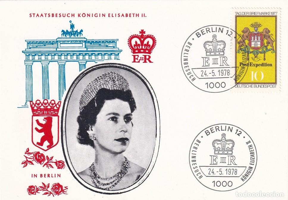 Sellos: Alemania Berl&iacute;n 1978 Visita de Estado de Reina Isabel II E II R - Staatsbesuch K&ouml;nigin Elisabeth II