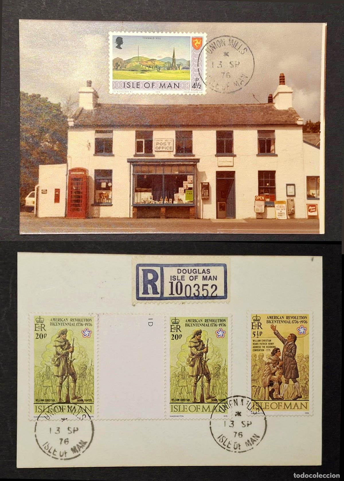 Selos: 1976 Isla de Man - 4 sellosen tarjeta-entero postal ilustrado