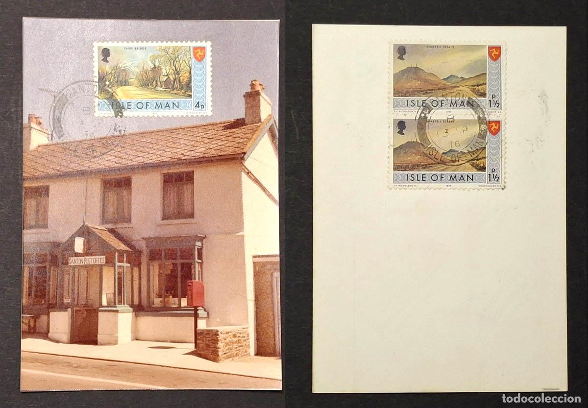 Briefmarken: 1976 Isla de Man - 3 sellosen tarjeta-entero postal ilustrado