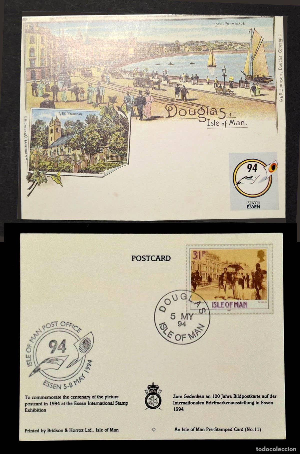 Briefmarken: 1994 Isla de Man - tarjeta postal con sello