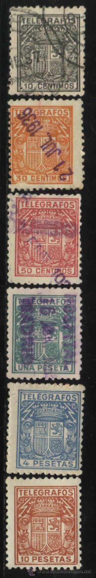Sellos: S-04543- 6 Sellos de telegrafos. - Foto 1