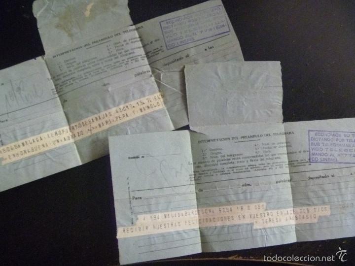 Sellos: LOTE DE 2 TELEGRAMAS , MALAGA 1954 - Foto 1