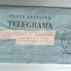 Sellos: TELEGRAMA - DEL PRESBITERO BIENVENIDO AMOROS - TELEGRAFOS CIUDAD REAL.. Lote 328201018