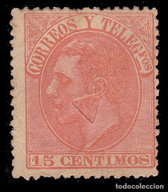 Sellos: Tel&eacute;grafos.1882.15c.Taladro Triangular.Edifil.210T - Foto 2