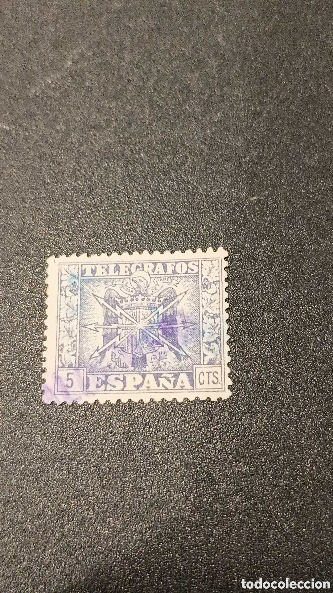 Sellos: Tel&eacute;grafos 5 cts - Foto 4