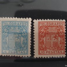 Sellos: TELEGRAFOS EDIFIL 74 ** 75 ** 4 Y 10 PESETAS ESPAÑA 1932