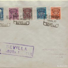 Francobolli: FA5584, 1937, CERTIFICADO DE SEVILLA, SELLOS DE TELEGRAFOS CON SOBRECARGA