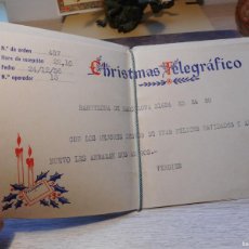 Sellos: ANTIGUO TELEGRAMA CHRISTMAS TELEGRAFICO BARCELONA 1956