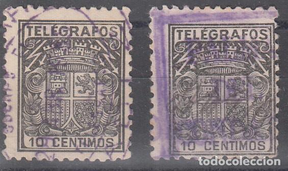 Sellos: TELEGRAFOS. EDIFIL 69. DOS EJEMPLARES. - Foto 1