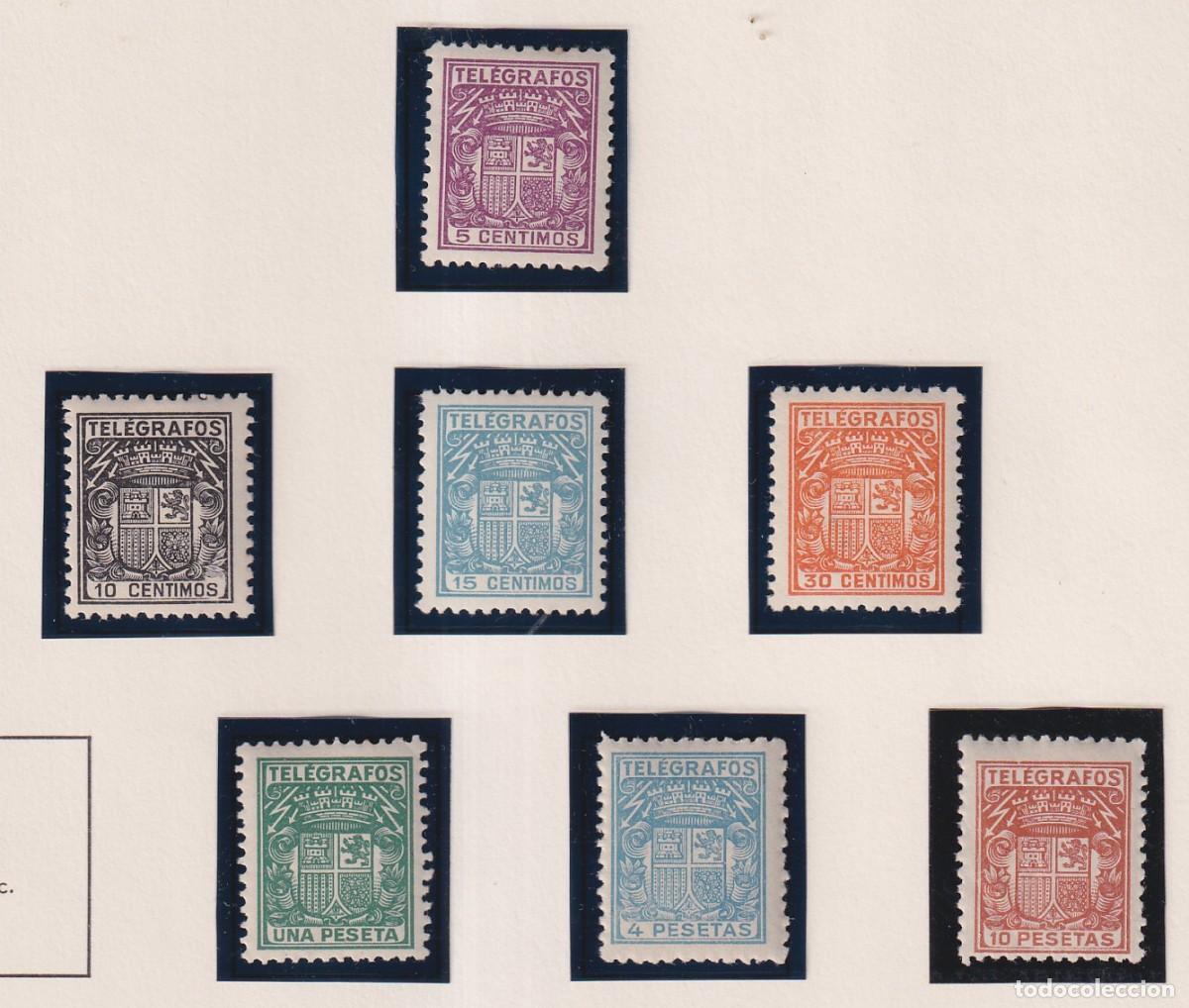 Selos: ESCUDO DE ESPA&Ntilde;A - TELEGRAFOS 1932 - NUEVOS - EDIFIL 68 A 75 INCOMPLETA - FALTA EL 72 - FOTOS AD.