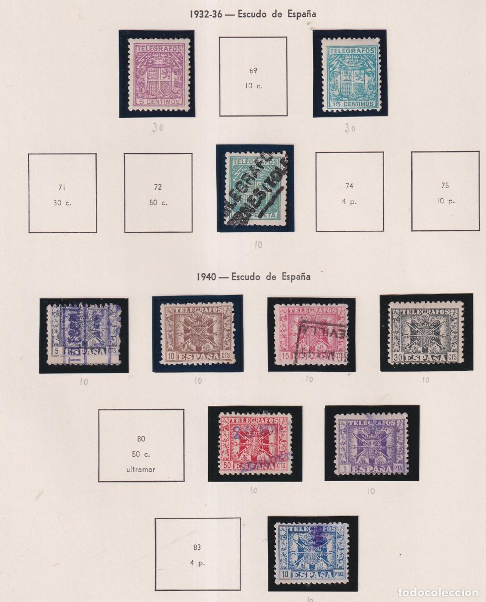 Selos: ESCUDO DE ESPA&Ntilde;A - TELEGRAFOS - DIVERSOS A&Ntilde;OS Y ESTADOS - VER FOTOS