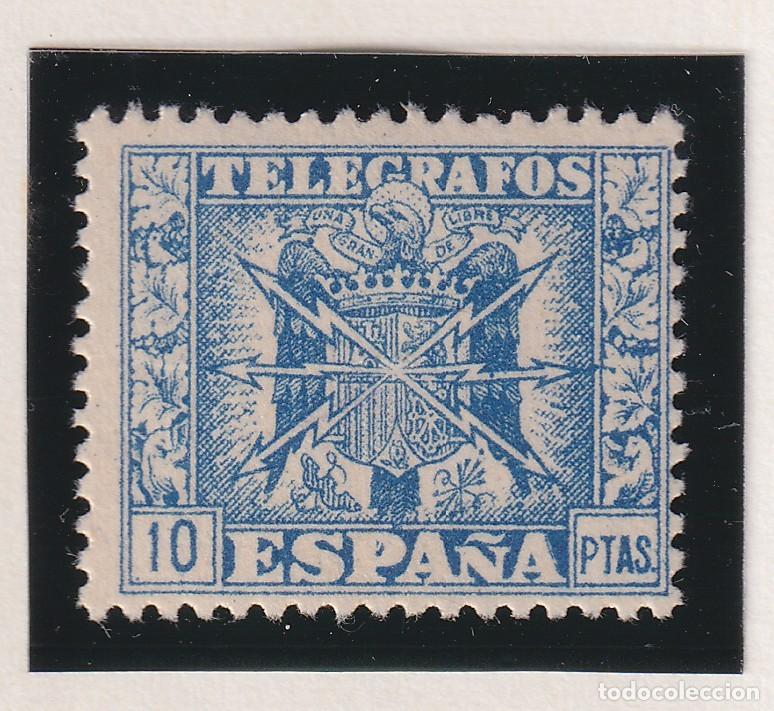 Sellos: TELEGRAFOS - LOTE DE 8 SELLOS - 7 USADOS Y EL DE 10 PTAS PESETAS NUEVO CON NUMERO DE CONTROL - FOTOS