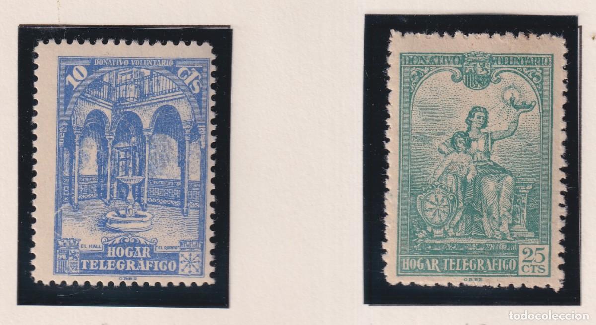 Timbres: LOTE DE 3 SELLOS - HOGAR TELEGRAFICO 1938 - 10 CTS + 10 CTS SOBRECARGADO + 25 CTS - NUEVOS - FOTO AD