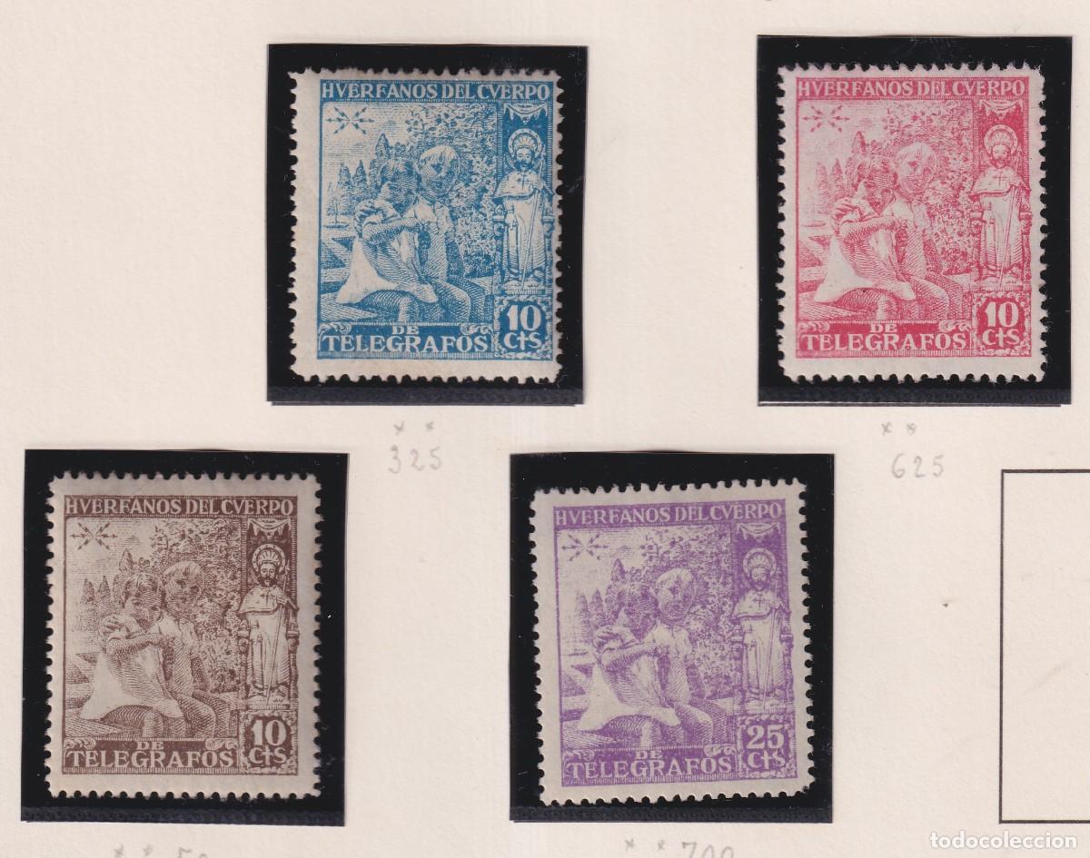 Sellos: LOTE DE 4 SELLOS - HUERFANOS DEL CUERPO DE TELEGRAFOS - 1938 - 10+10+10+25 CTS - NUEVOS