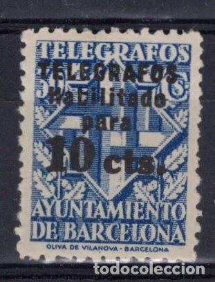 Francobolli: Oferta sellos Espa&ntilde;a TELEGRAFO Barcelona a&ntilde;o 1942/45 EDIFIL 18** en NUEVO v.c. 110 &euro;