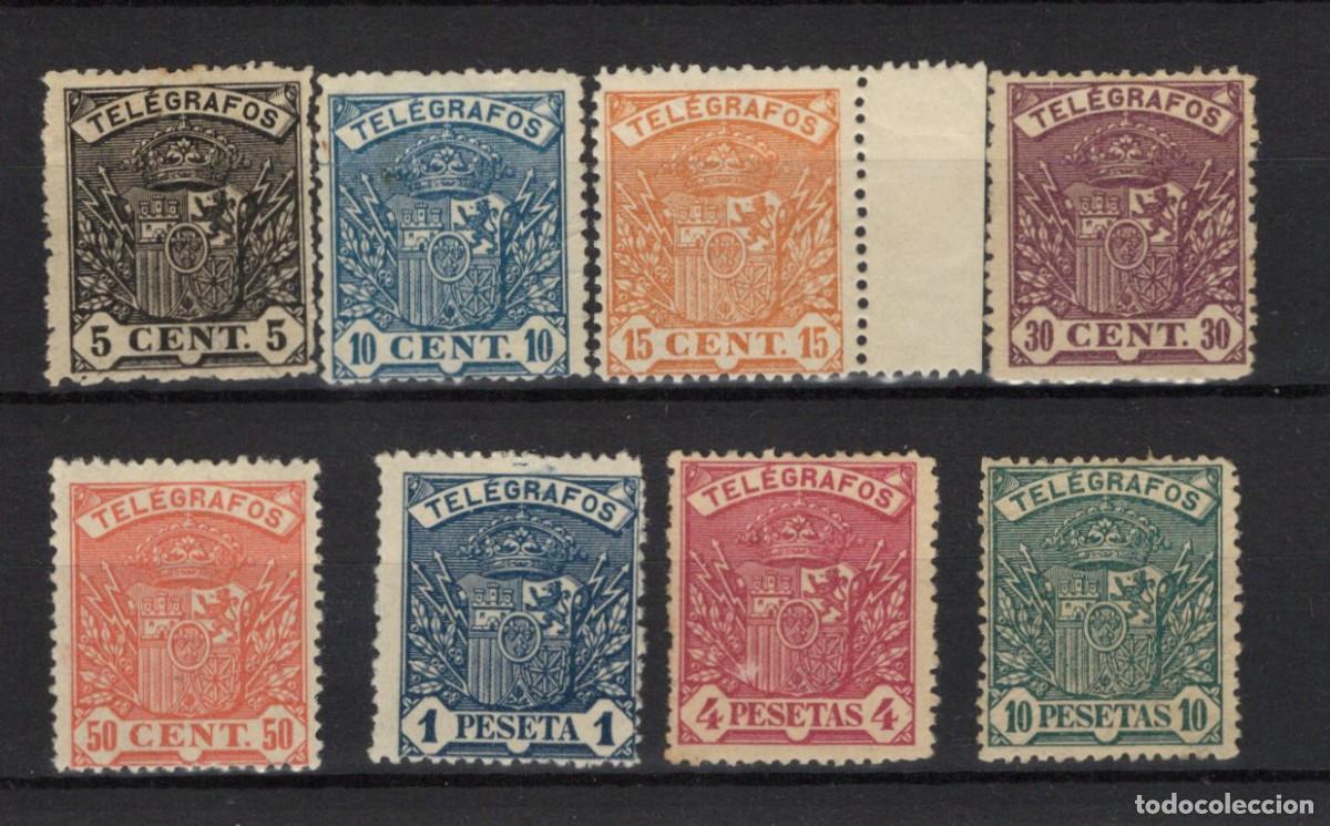 Francobolli: Oferta sellos Espa&ntilde;a TELEGRAFO a&ntilde;o 1901 EDIFIL 31/38(*)-* SERIE COMPLETA en NUEVO v.c. 330 &euro;