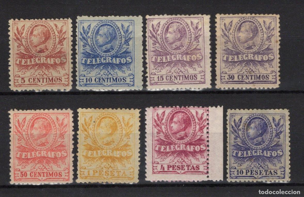 Francobolli: Oferta sellos Espa&ntilde;a TELEGRAFO a&ntilde;o 1905 EDIFIL 39/48* SERIE COMPLETA en NUEVO v.c. 340 &euro;
