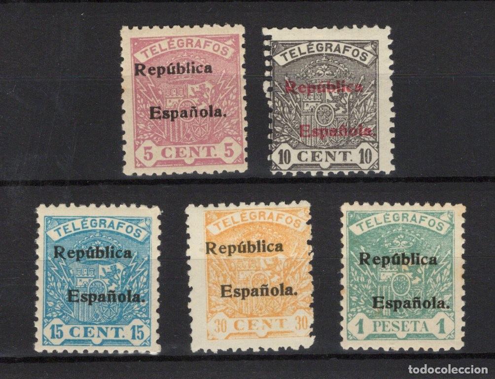 Francobolli: Oferta sellos Espa&ntilde;a TELEGRAFO a&ntilde;o 1931/33 EDIFIL 63/67* SERIE COMPLETA en NUEVO v.c. 185 &euro;