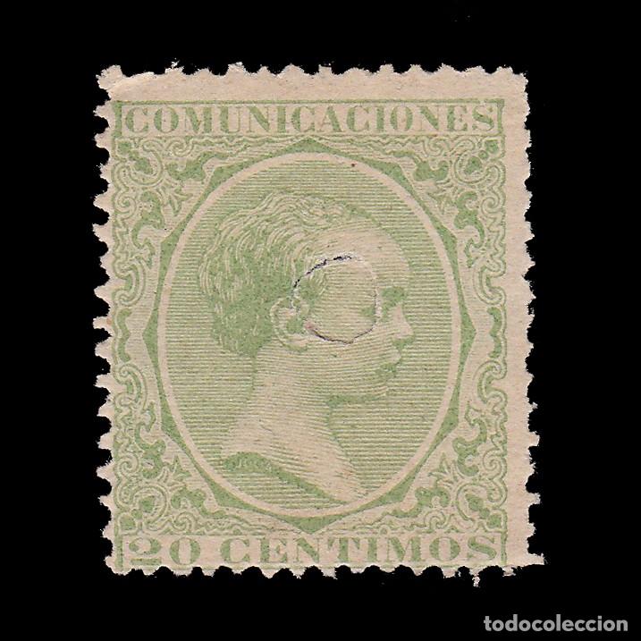 Sellos: Tel&eacute;grafos. Espa&ntilde;a. 1889-99. 20c. TALADRO Edifil.220T. + OBSEQUIO