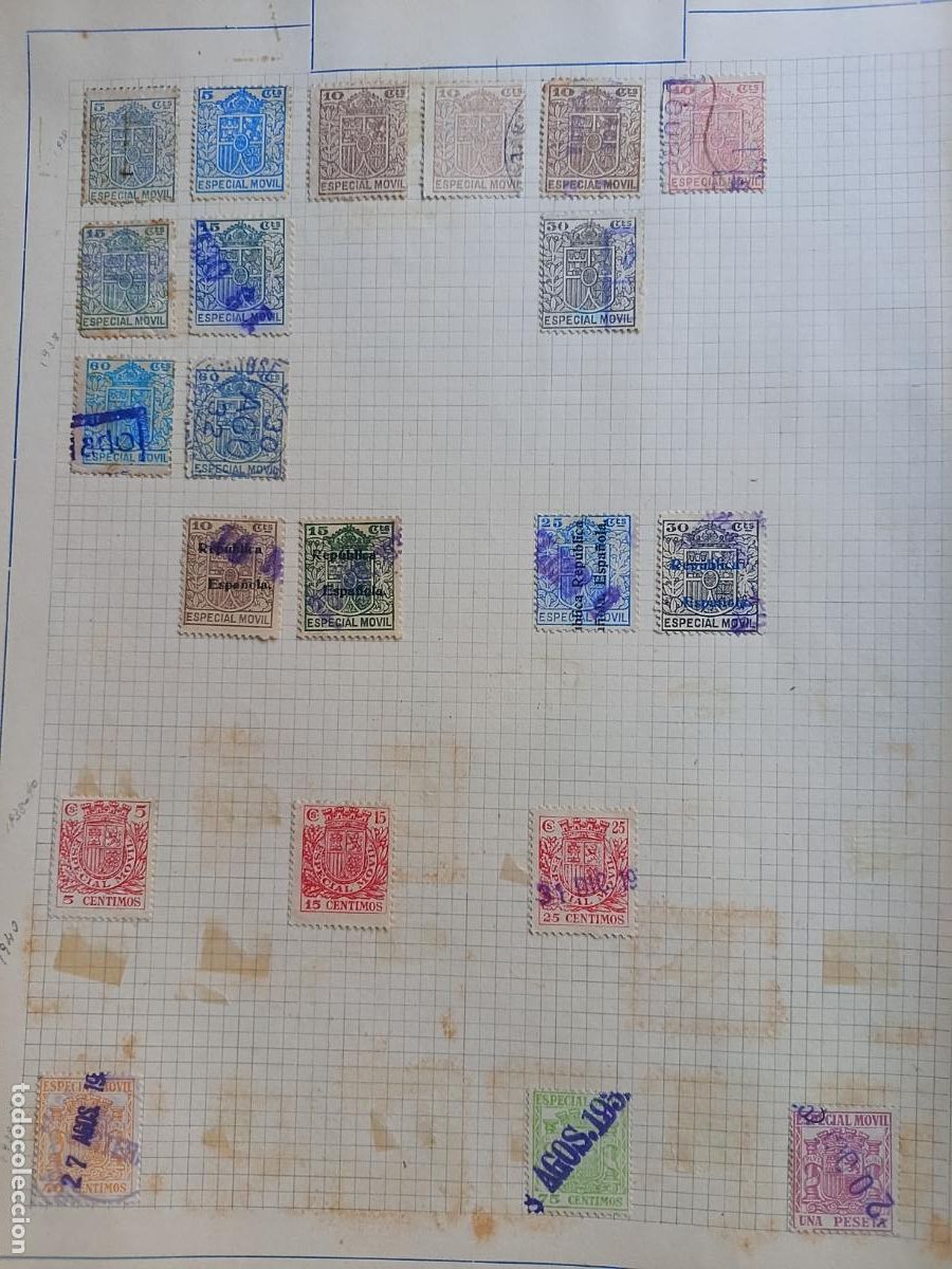 Selos: Lote de sellos de Especial M&oacute;vil. Timbres fiscales