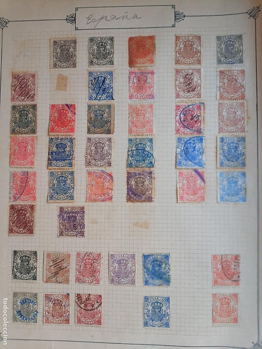 Selos: Lote de sellos de Especial M&oacute;vil Timbre M&oacute;vil. Timbres fiscales