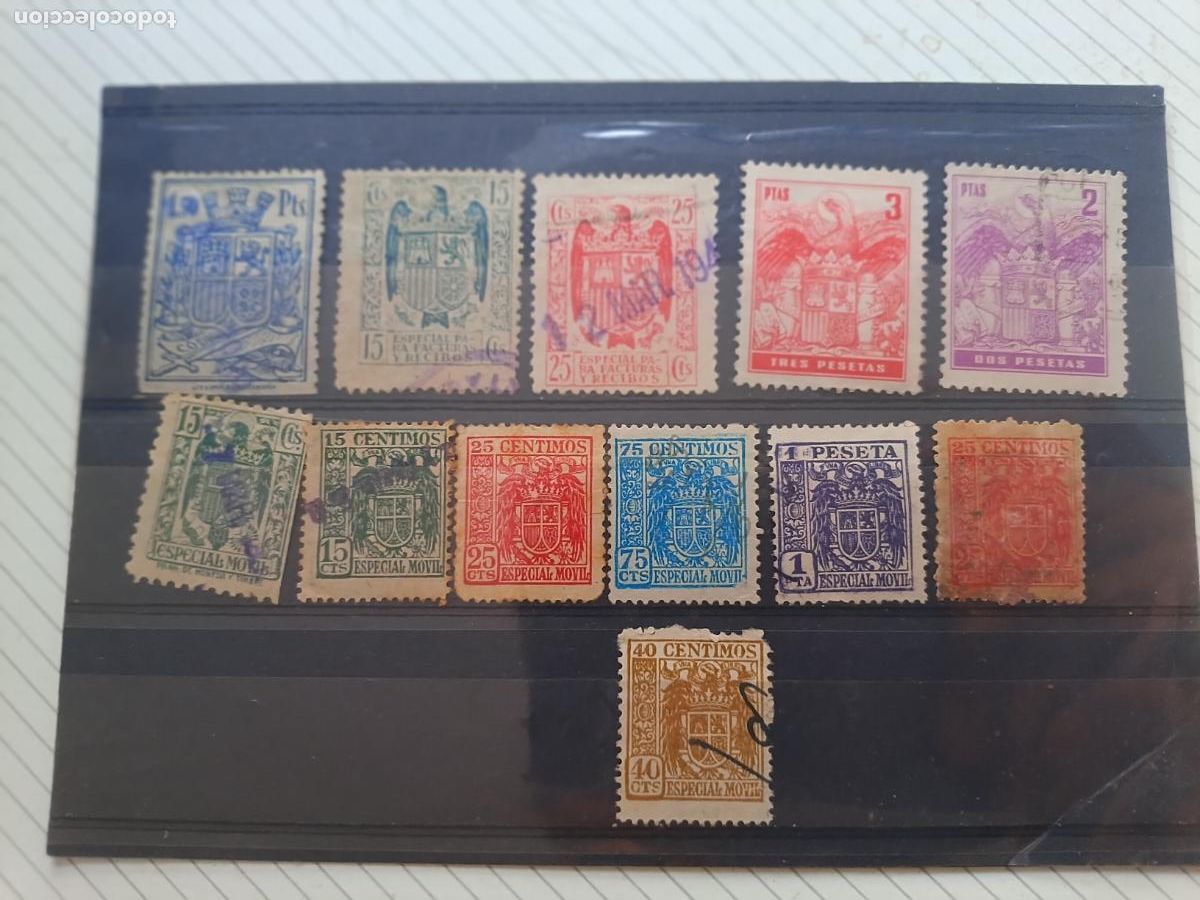 Selos: Lote de sellos de P&oacute;lizas Especial M&oacute;vil Timbre M&oacute;vil. Timbres fiscales