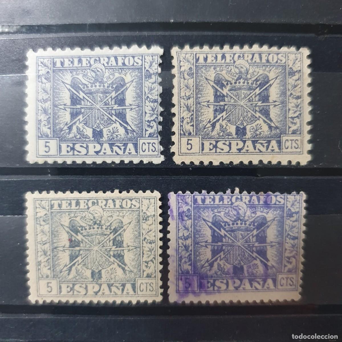 Sellos: TELEGRAFOS EDIFIL 76 * VARIACIONES COLOR ESPA&Ntilde;A 1940
