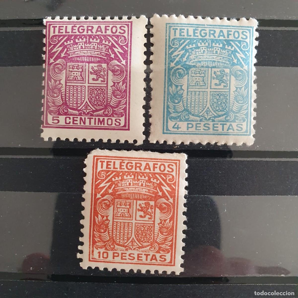 Francobolli: TELEGRAFOS EDIFIL 68 ** 74 ** 75 ** ESPA&Ntilde;A 1932