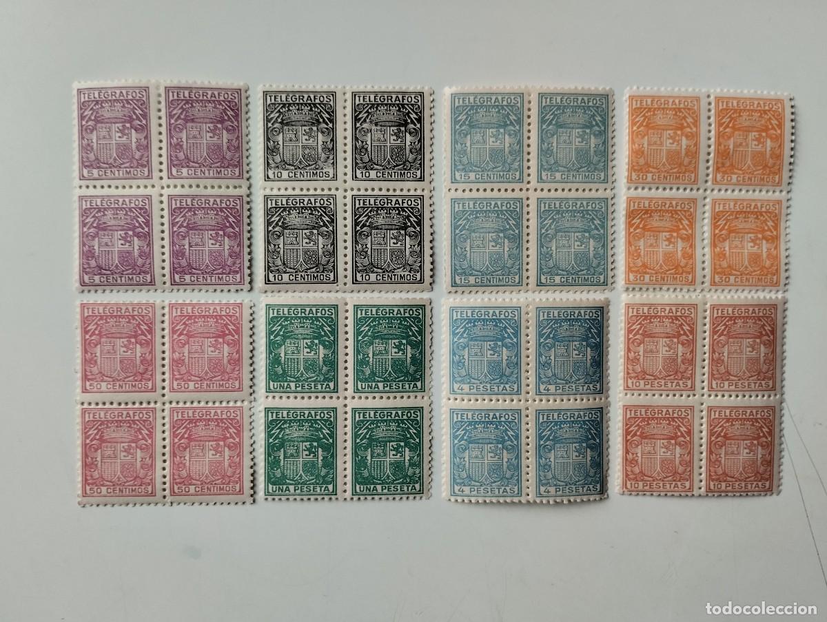 Briefmarken: Tel&eacute;grafos serie EN BL4 del a&ntilde;o 1932 Edifil 68/75 En nuevo**