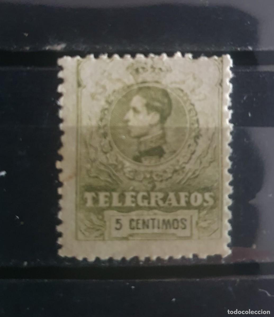 Sellos: TELEGRAFOS EDIFIL 47 ** ALFONSO XIII ESPA&Ntilde;A 1912