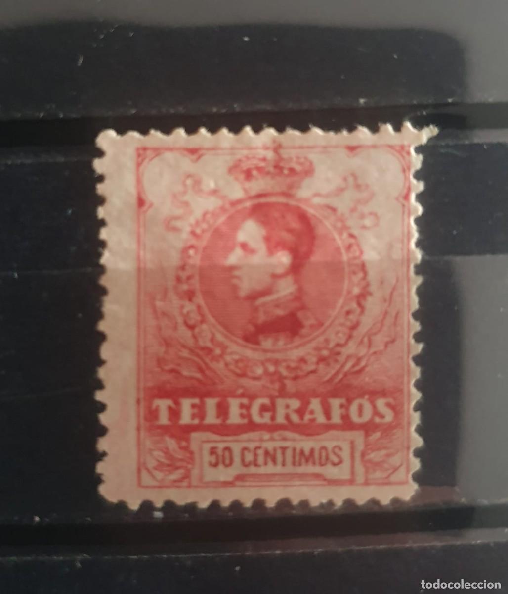 Sellos: TELEGRAFOS EDIFIL 51 * ALFONSO XIII ESPA&Ntilde;A 1912