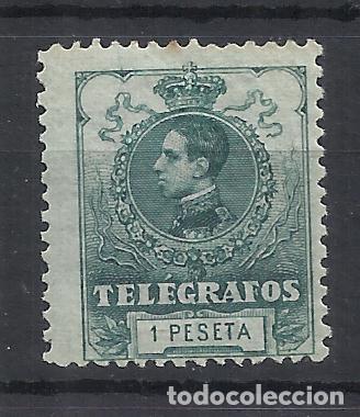 Sellos: alfonso XIII TELEGRAFOS 1912 EDIFIL 52 NUEVO** VALOR 2022 CATALOGO 22.50 EUROS
