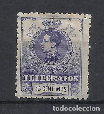 Sellos: alfonso XIII TELEGRAFOS 1912 EDIFIL 49 NUEVO* VALOR 2022 CATALOGO 5.50 EUROS