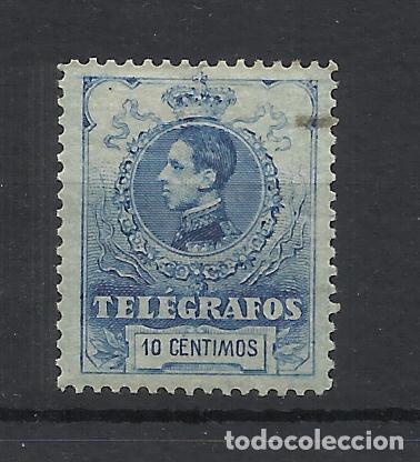Sellos: alfonso XIII TELEGRAFOS 1912 EDIFIL 48 NUEVO* VALOR 2022 CATALOGO 5.50 EUROS