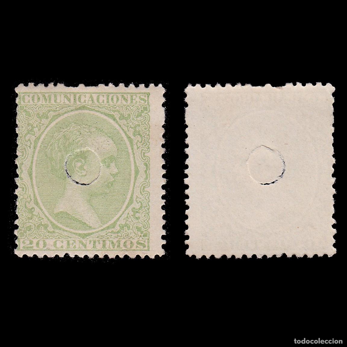 Sellos: Tel&eacute;grafos.1889-99.20c. Edifil.220T.+ OBSEQUIO