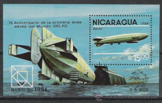 Sellos: TEMA DIRIGIBLES  HOJA BLOQUE NUEVA - Foto 1