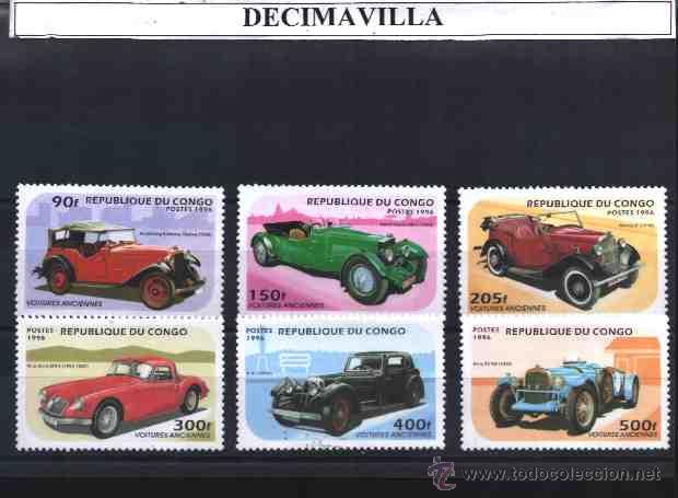 Sellos: CONGO, COCHES, 1996, SERIE COMPLETA - Foto 1