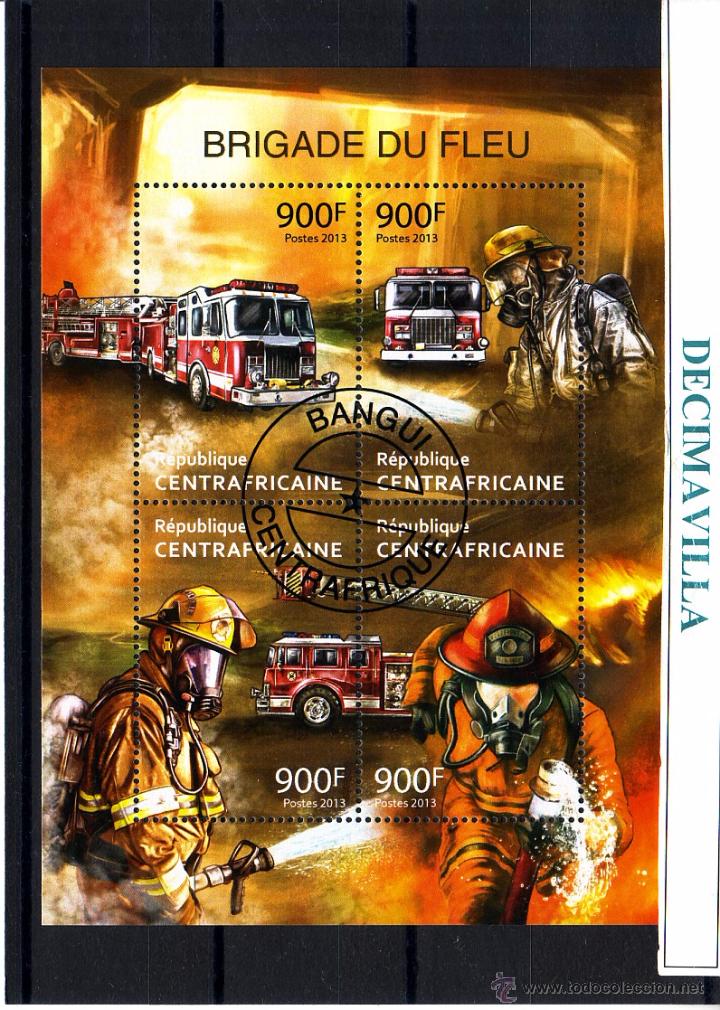 Sellos: L587, REP. CENTROAFRICANA, 2012, BOMBEROS - Foto 1