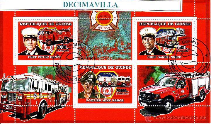 Sellos: L605, GUINEA, 2006, BOMBEROS - Foto 1