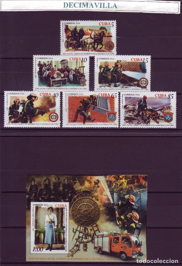 Sellos: CUBA, BOMBEROS, 2016, TRVA074 - Foto 1