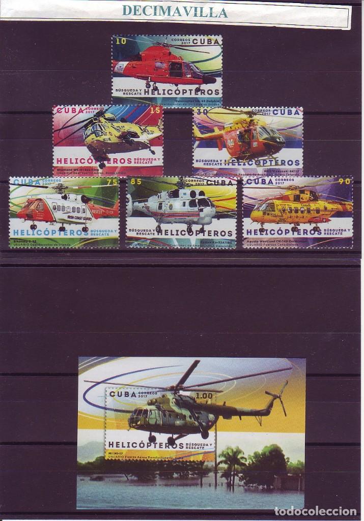 Sellos: CUBA, HELICOPTEROS, 2017, TRVA079 - Foto 1