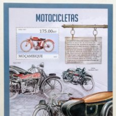 Sellos: MOZAMBIQUE 2013 HOJA BLOQUE SELLOS SELLOS MOTOCICLISMO- MOTO- MOTOS- INDIAN- HARLEY. Lote 349715829