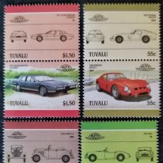 Sellos: TUVALU 1985 - AUTOMÓVILES .